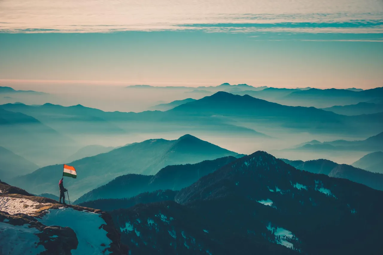 beautiful view of mountains covered in fog