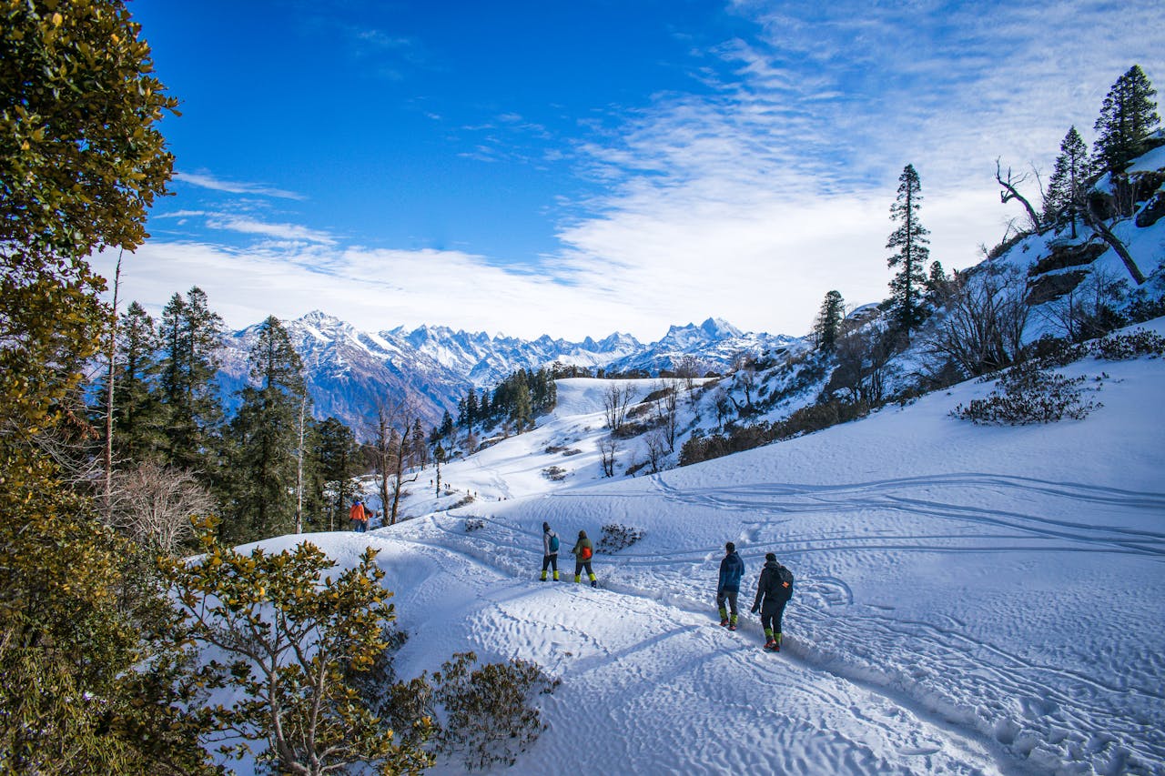 Snow covered mountains of Himachal Pradesh
