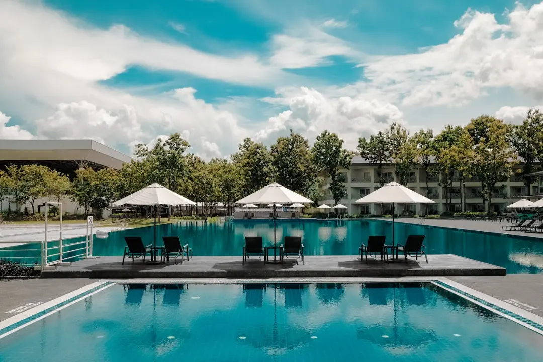 beautiful view of a hotel/resort